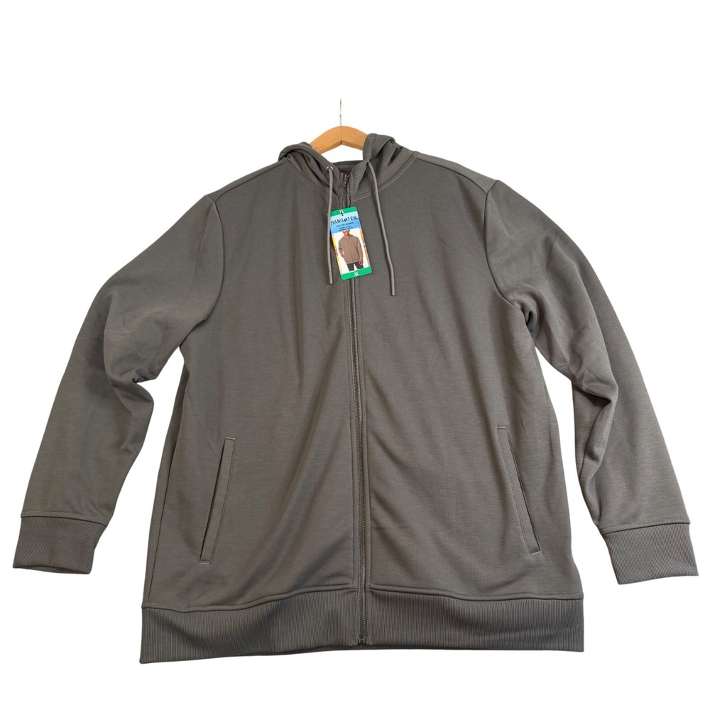 Hang Ten Mens Full Zip Hoodie Gray XL New With Tags California Classic Jacket